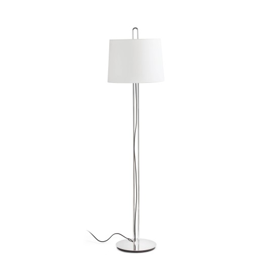 Lampara de pie Montreal cromo+beige Faro